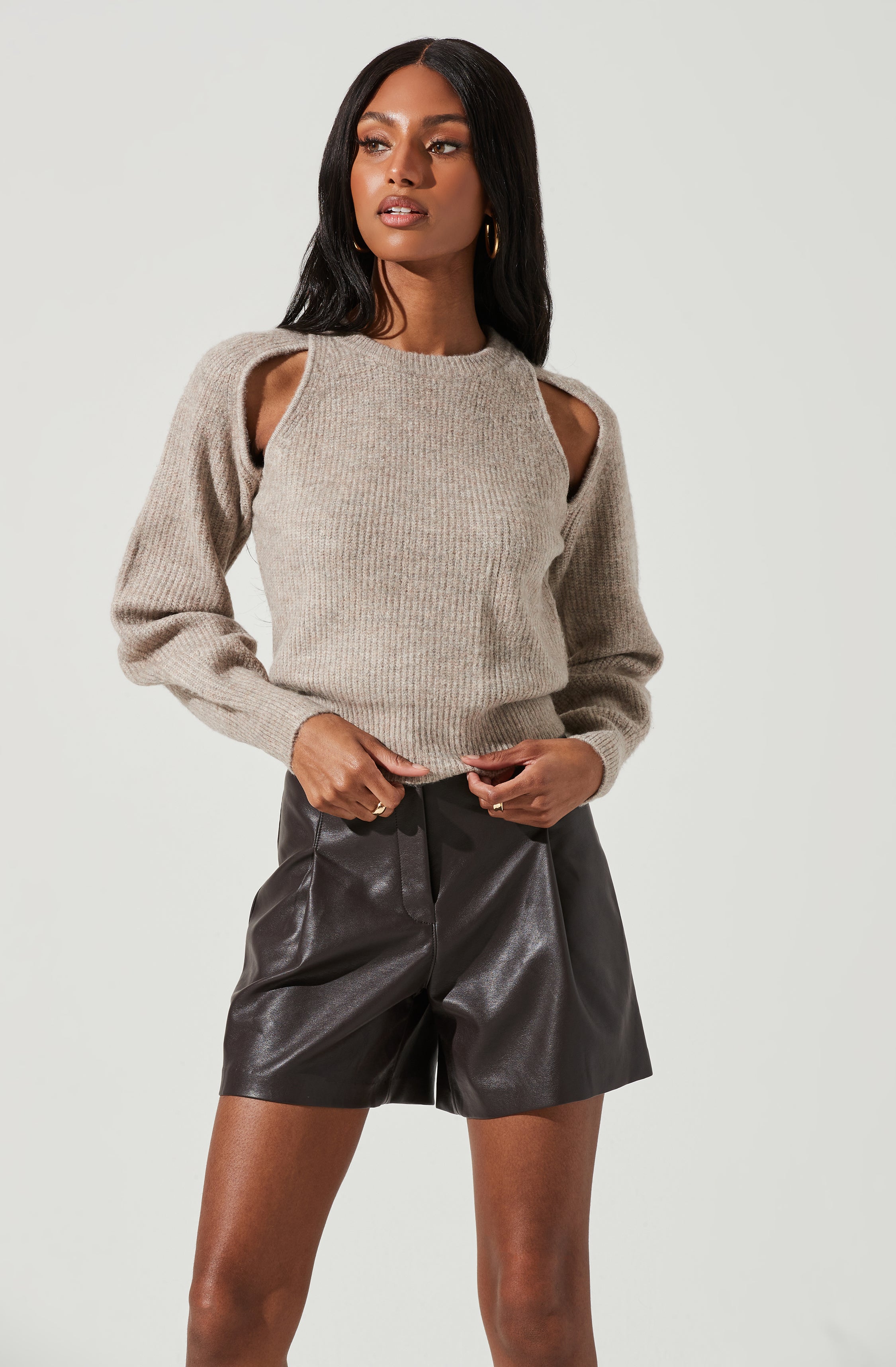 Adira Shoulder Cutout Sweater