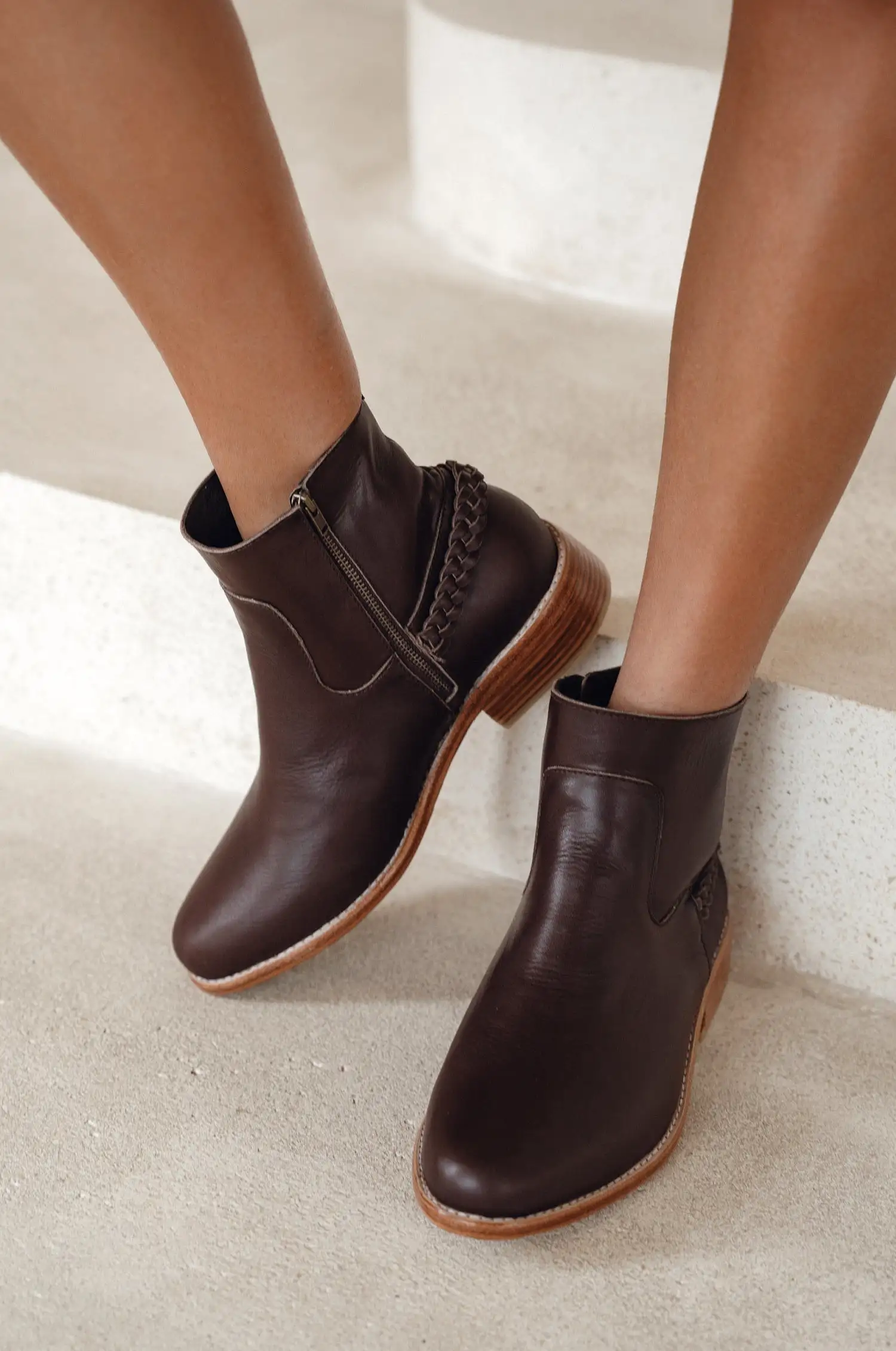 Alexa Ankle Leather Boots