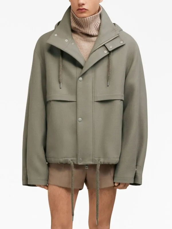 AMI Short Wool Parka Taupe | Luxury and style at your fingertips