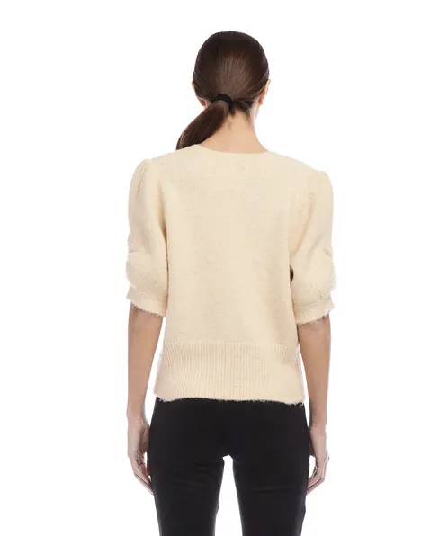 BENNET SHIRRED SLEEVE SWEATER