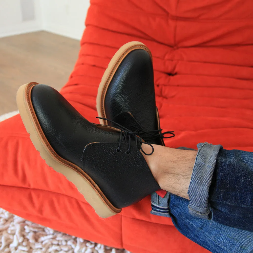 Black Grain Chukka Boot