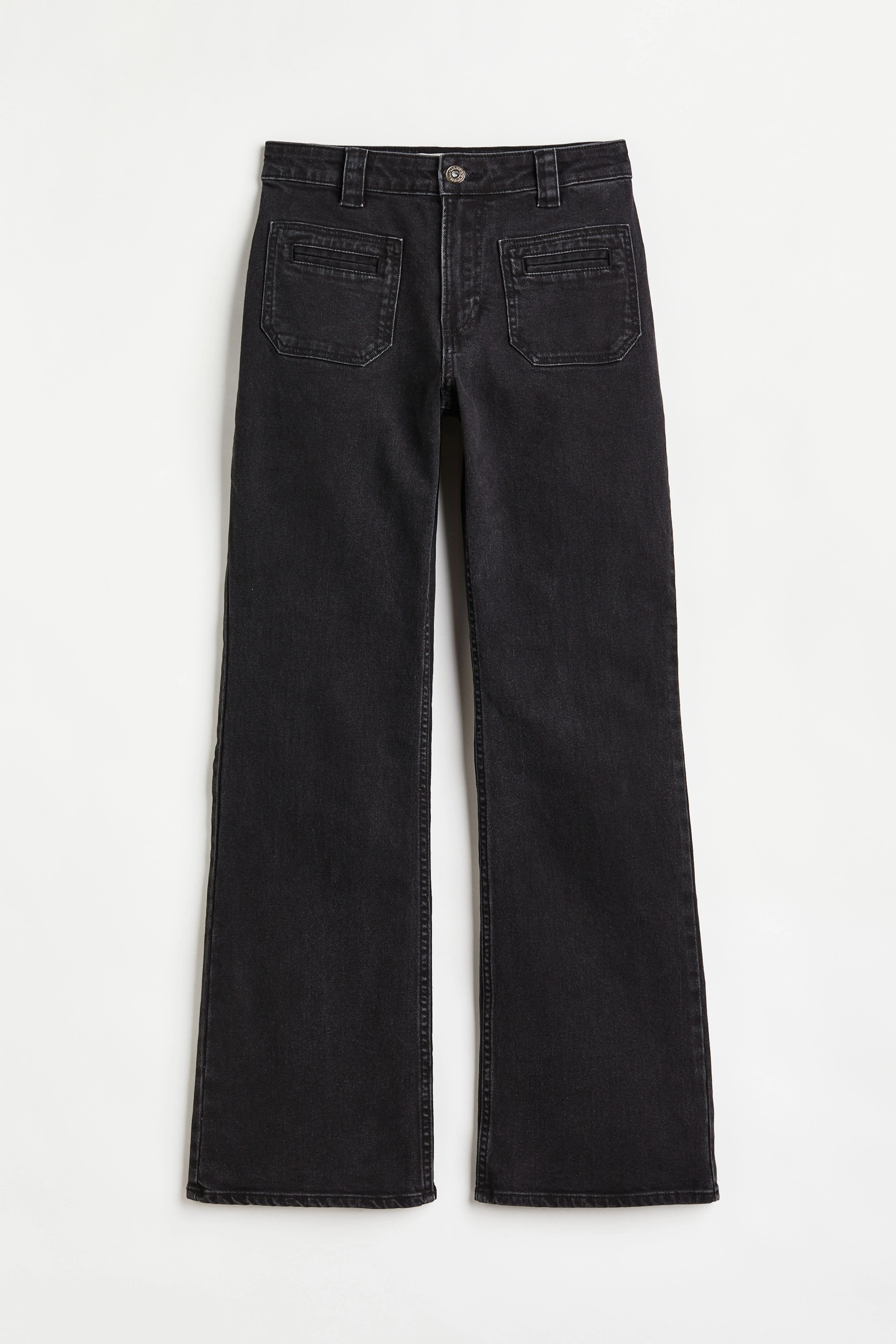 Bootcut Regular Jeans - Regular waist - Long - Black - Ladies | H&M GB