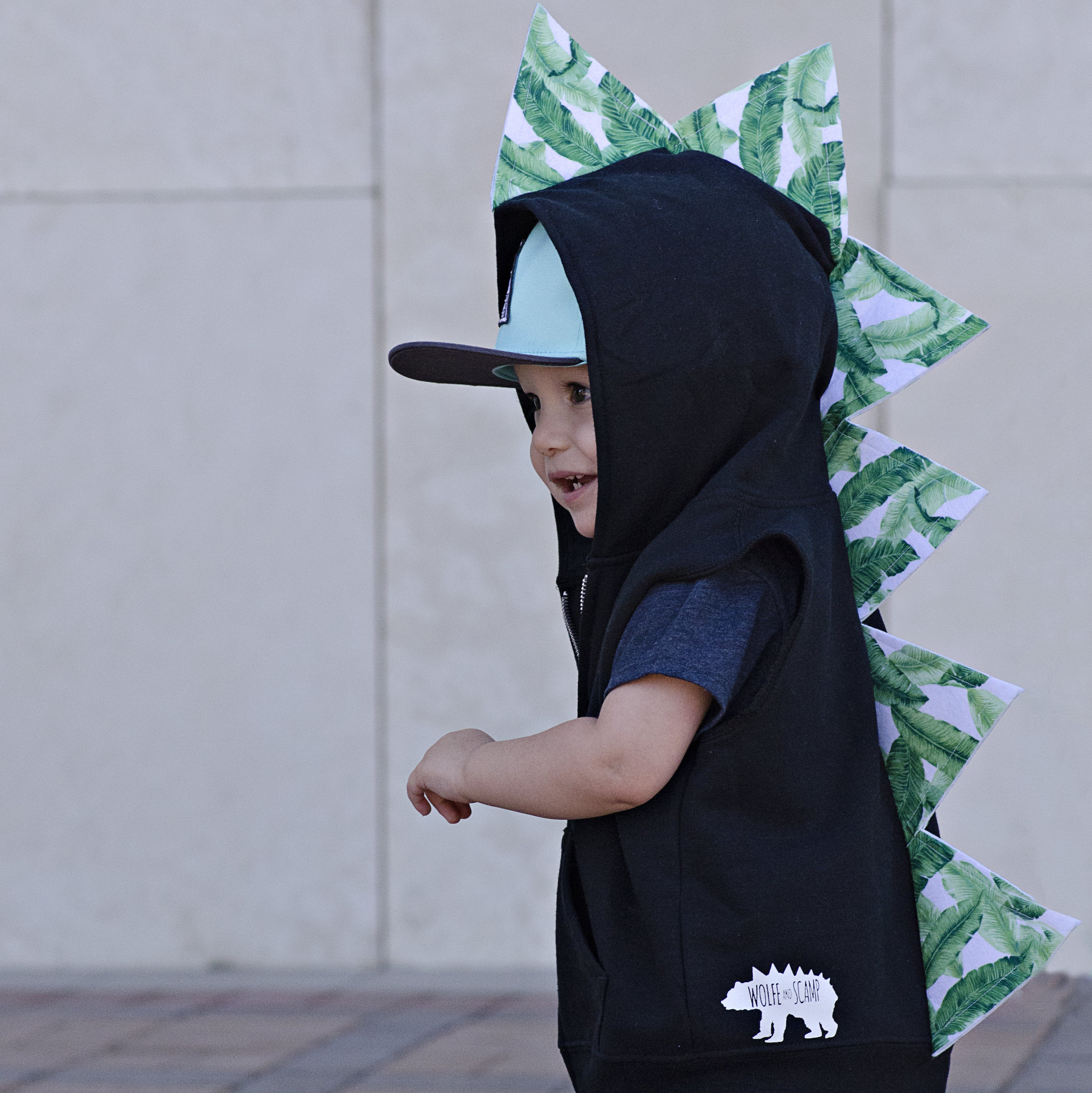 Botanical Dinosaur Hoodie - Banana Leaf Leafy Palm