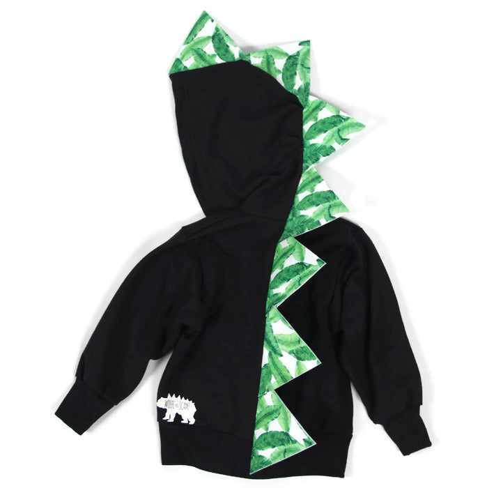 Botanical Dinosaur Hoodie - Banana Leaf Leafy Palm