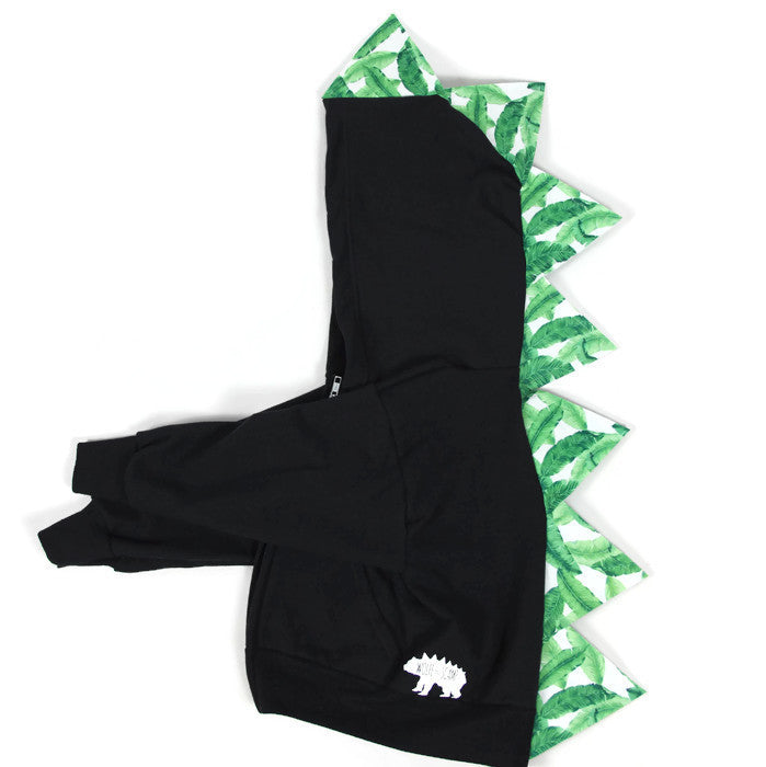 Botanical Dinosaur Hoodie - Banana Leaf Leafy Palm