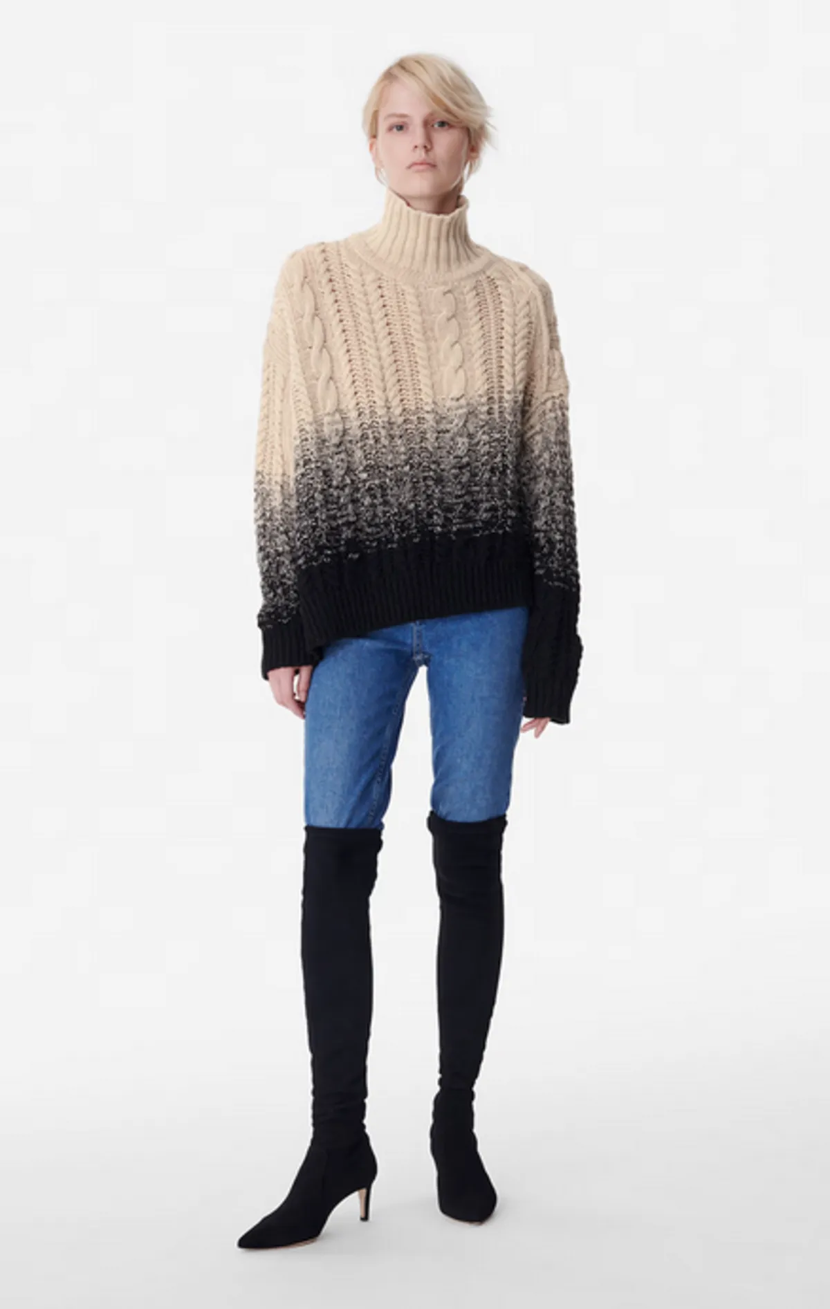 Brunetta Sweater - Ecru/Noir