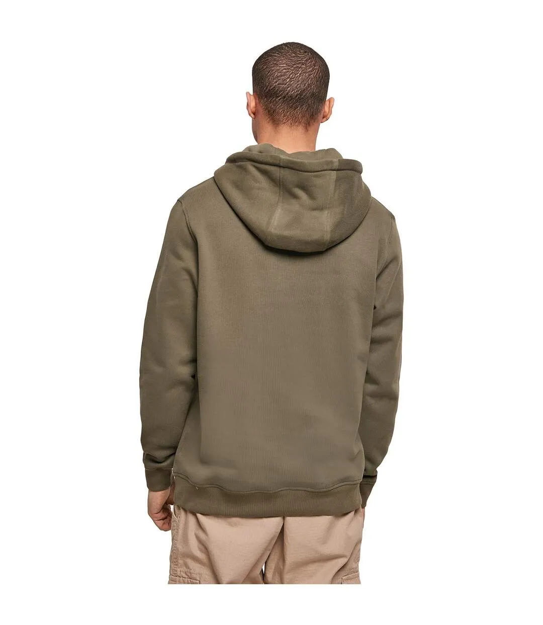 Build Your Brand Mens Organic Hoodie (Olive) - UTRW8381