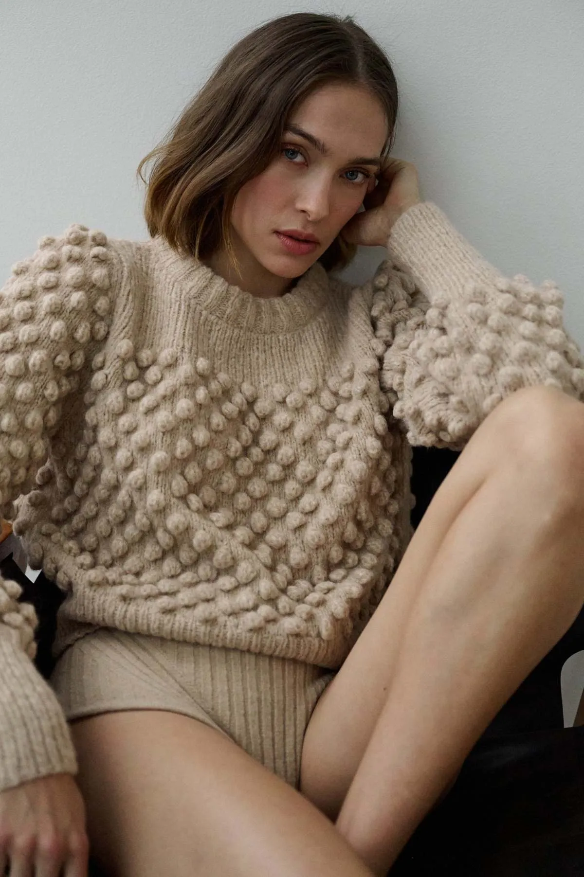 CAMILA SWEATER - PALE CAMEL