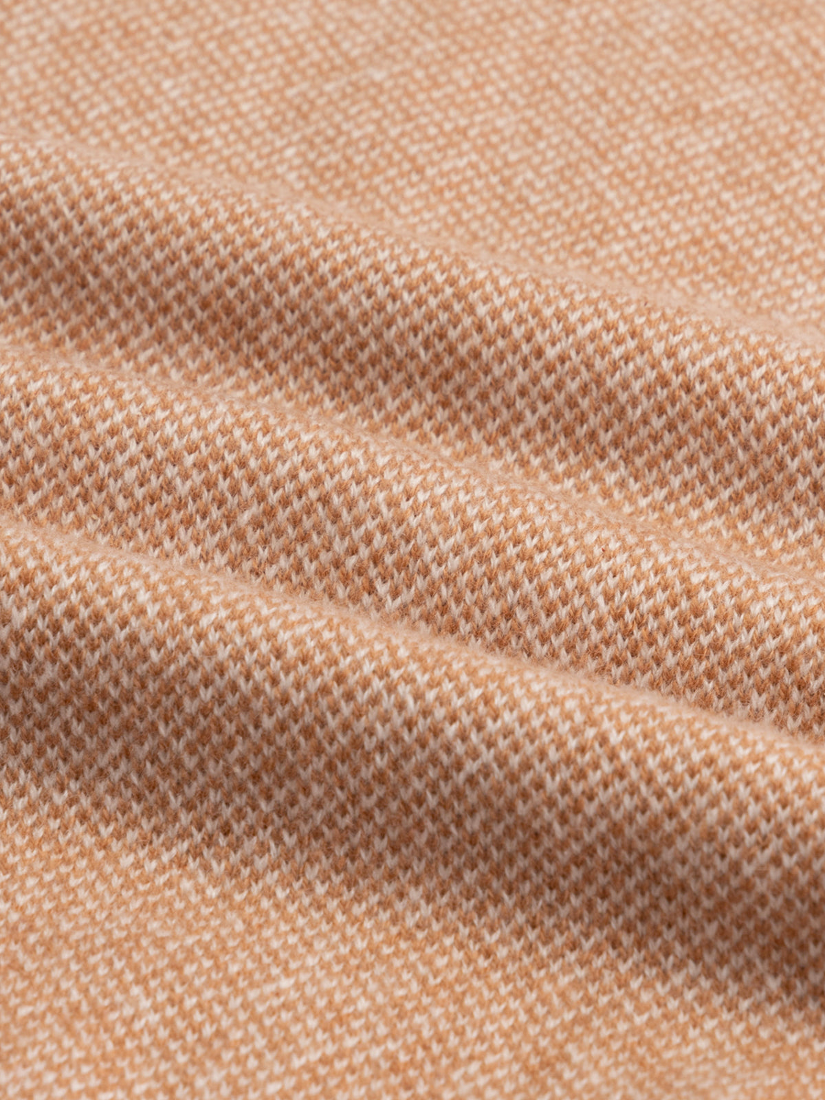 Caramel Jacquard Zipper Sweater