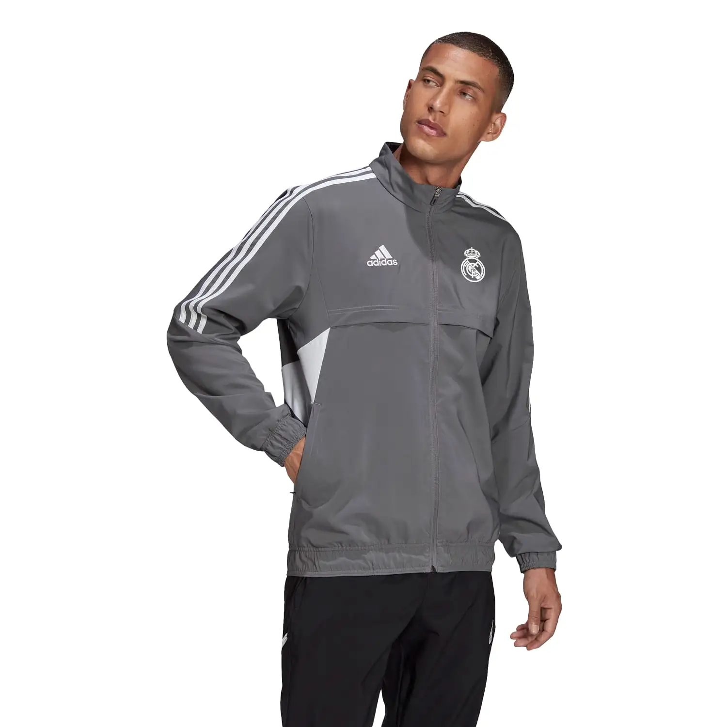 Chaqueta Chándal Hombre Entrenamiento TTW Gris adidas