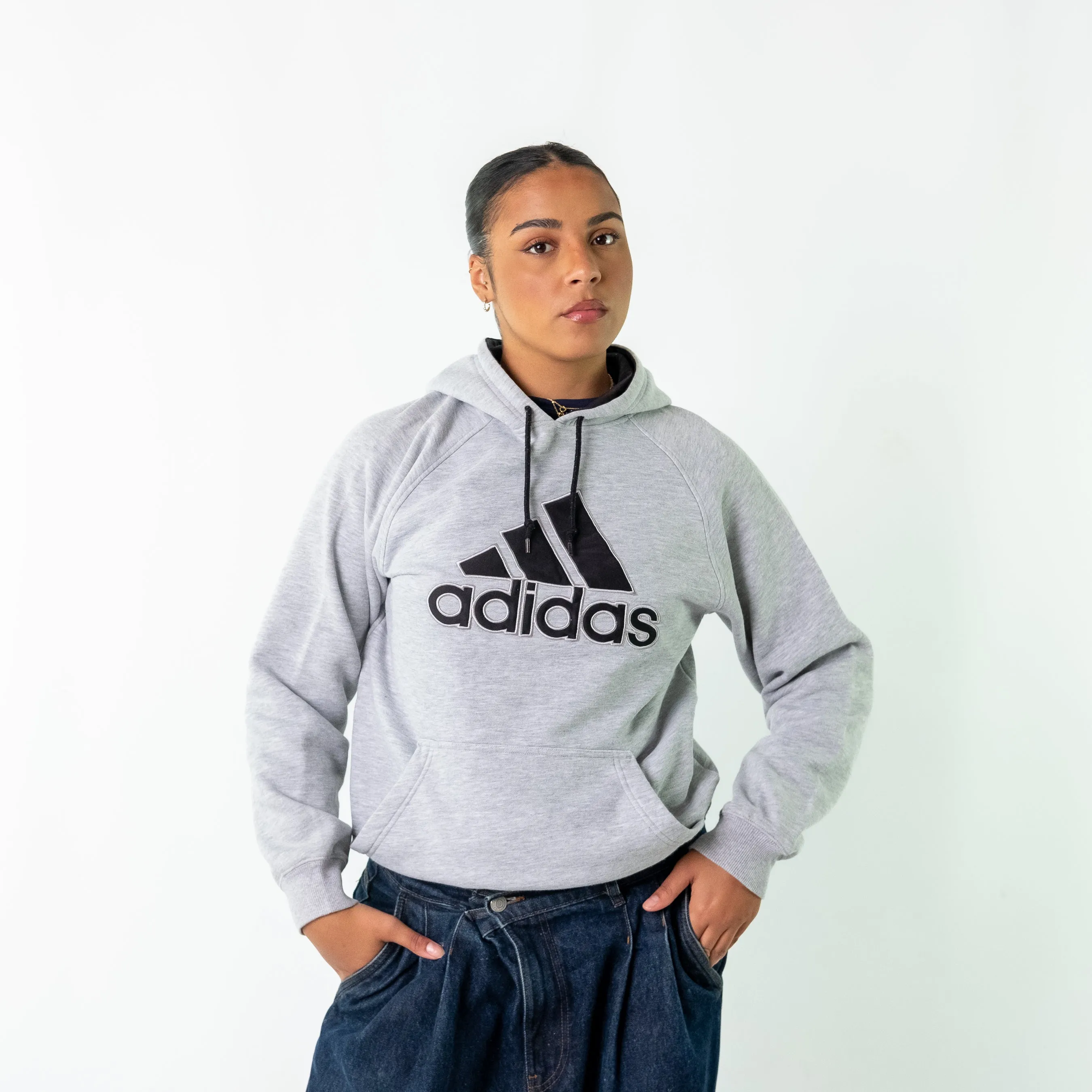 Charcoal Grey y2ks Adidas Hoodie (S)