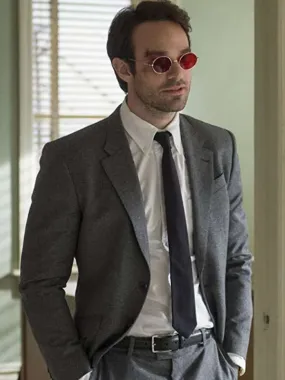 Charlie Cox Daredevil Grey Blazer - New American Jackets