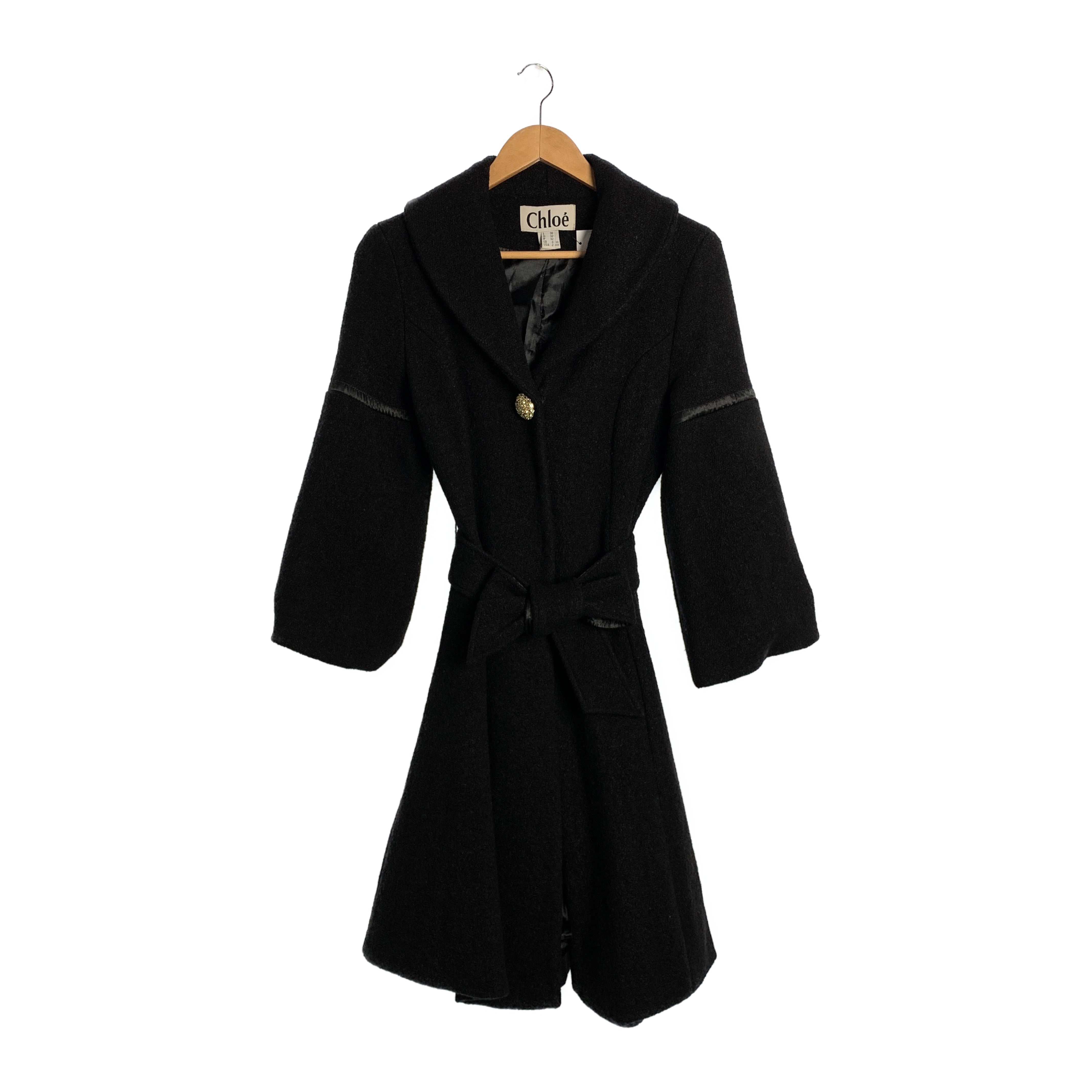 #Chloe/Coat/36/BLK/Wool