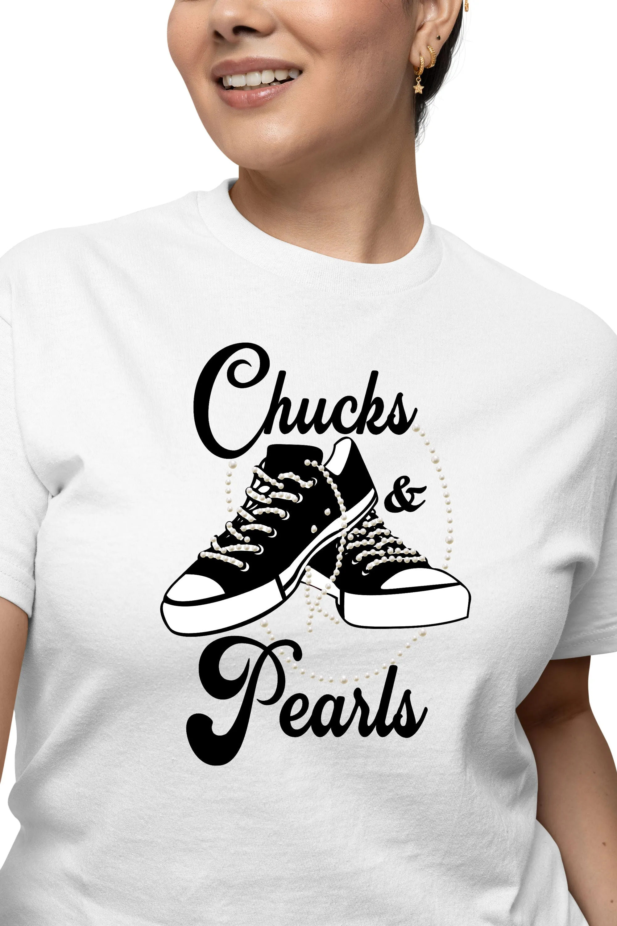 Chucks and Pearls Sneakers T-Shirt