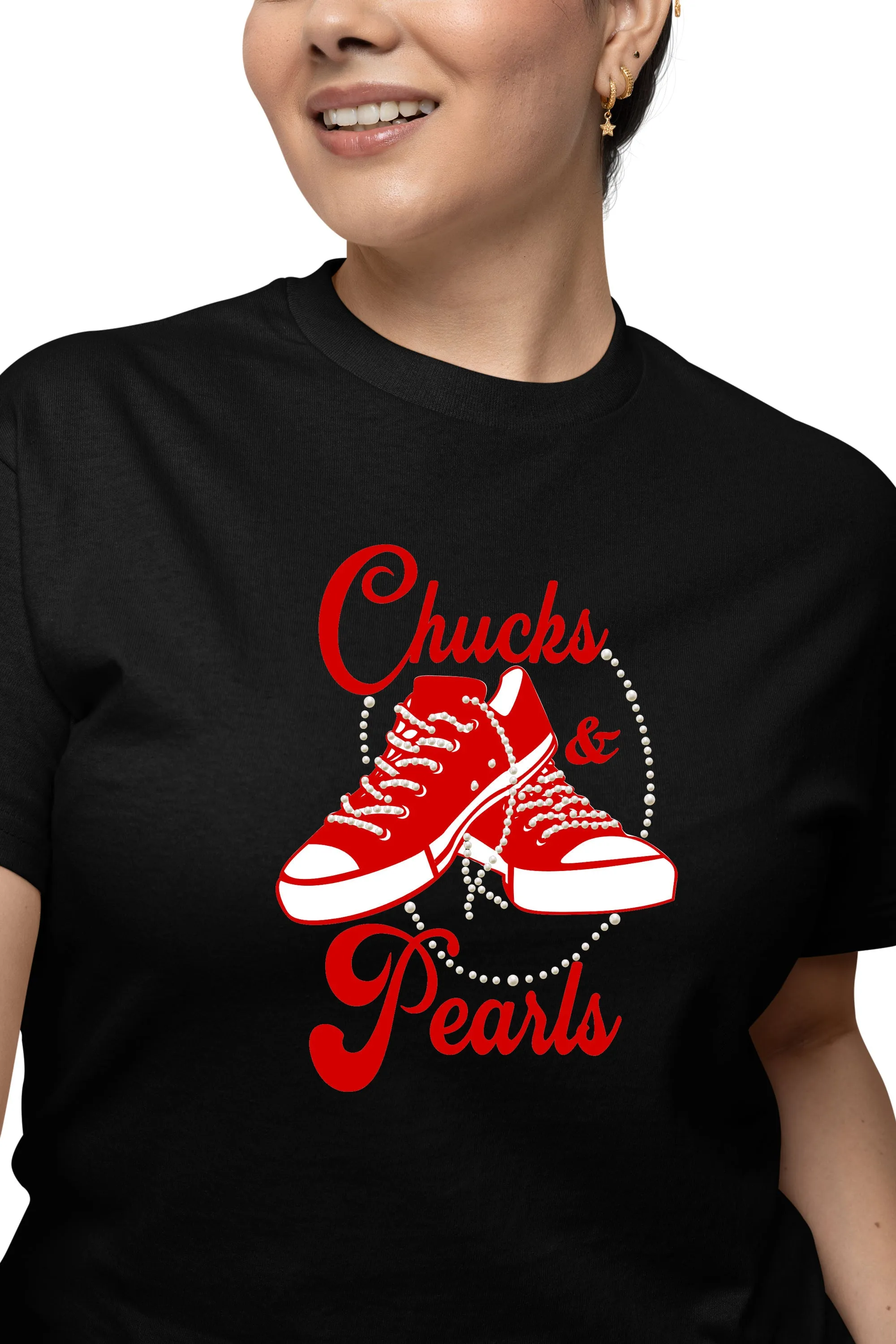 Chucks and Pearls Sneakers T-Shirt