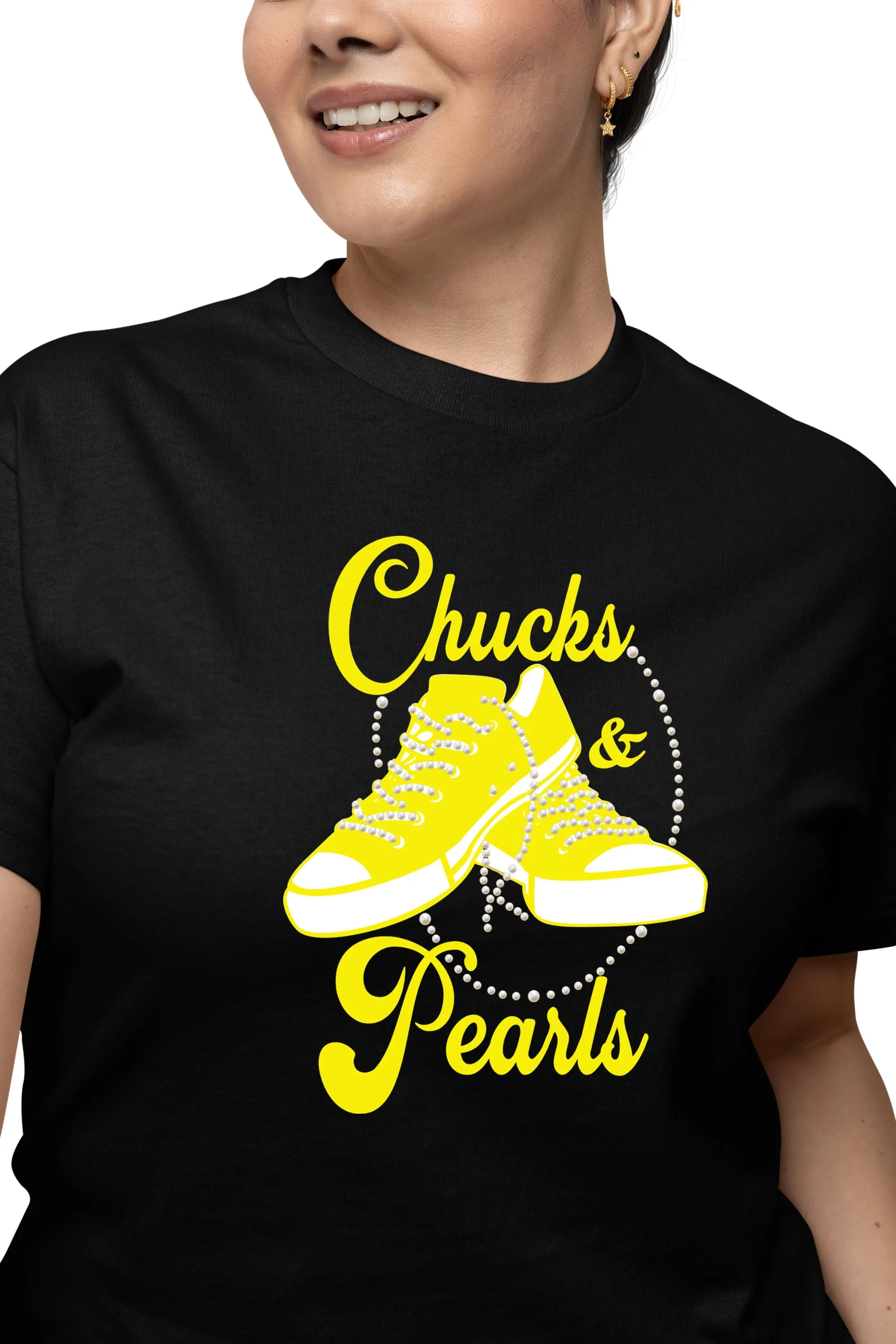 Chucks and Pearls Sneakers T-Shirt