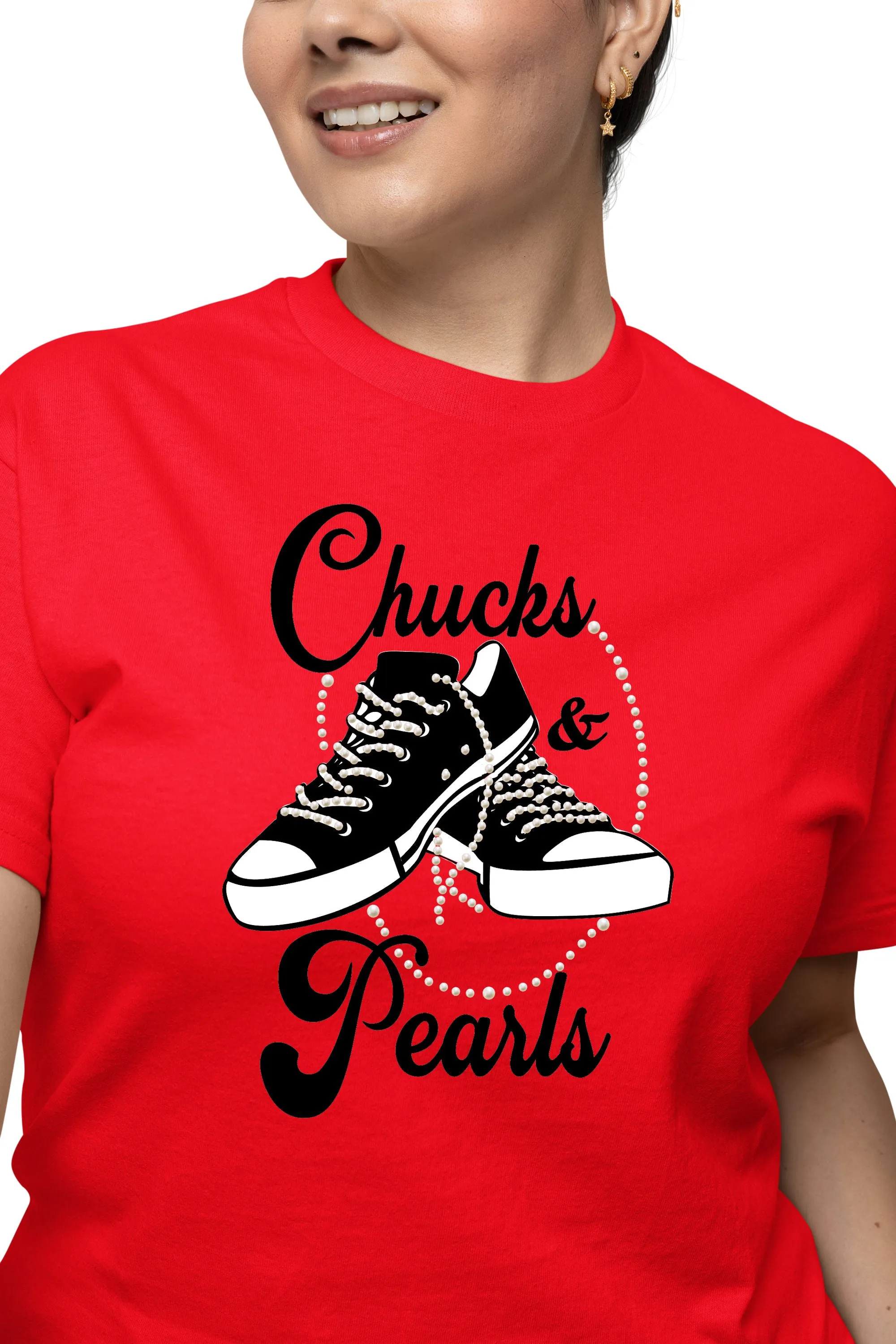 Chucks and Pearls Sneakers T-Shirt