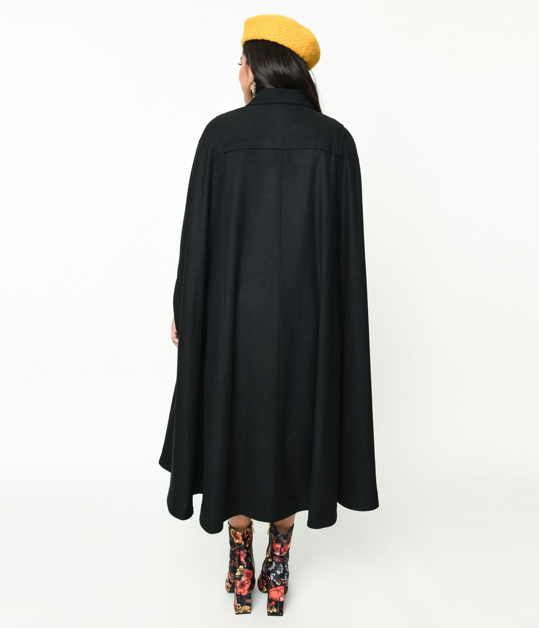 Collectif Black Enola Cape Coat