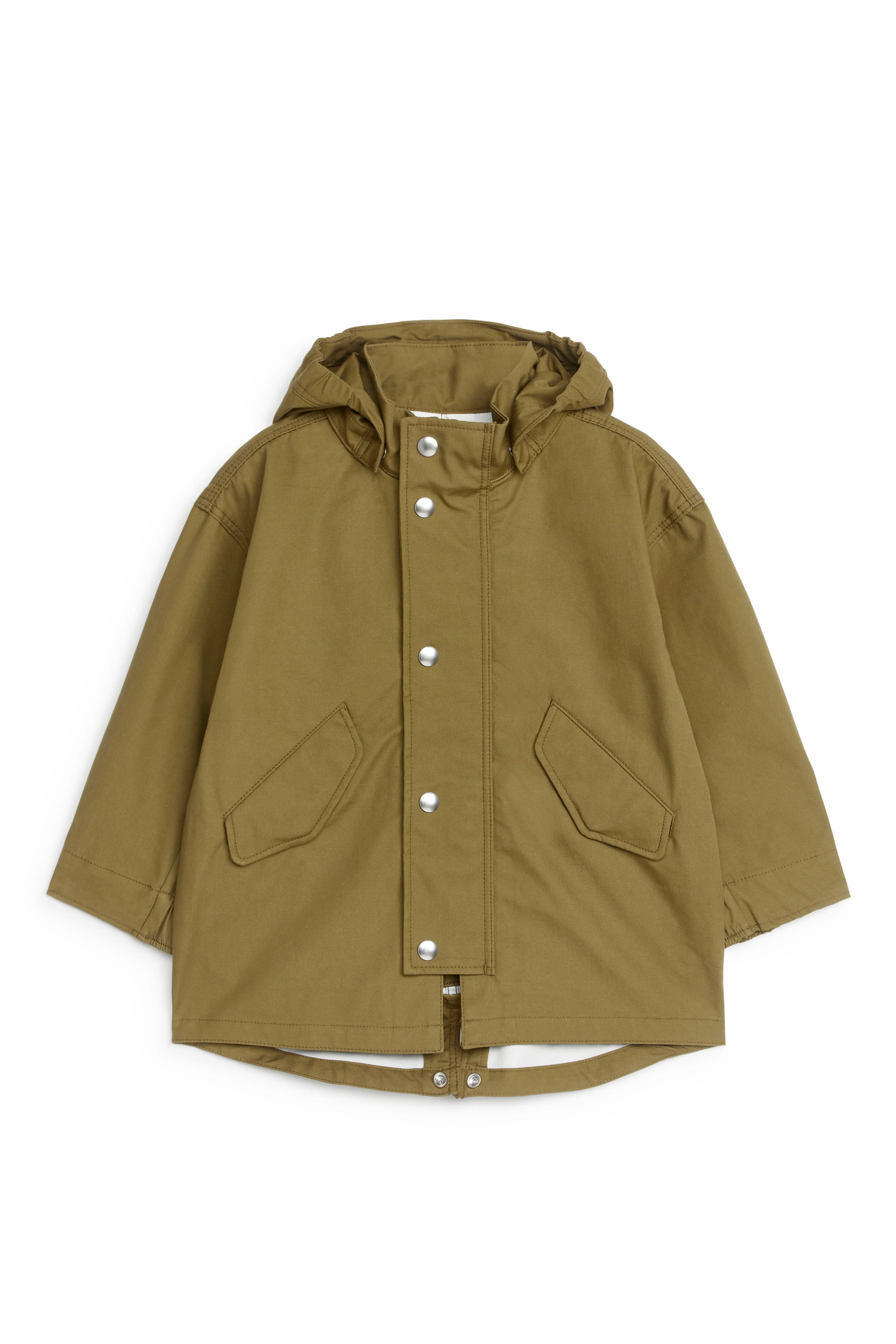 Cotton Parka - Long sleeve - Regular length - Olive Green - Kids | H&M GB