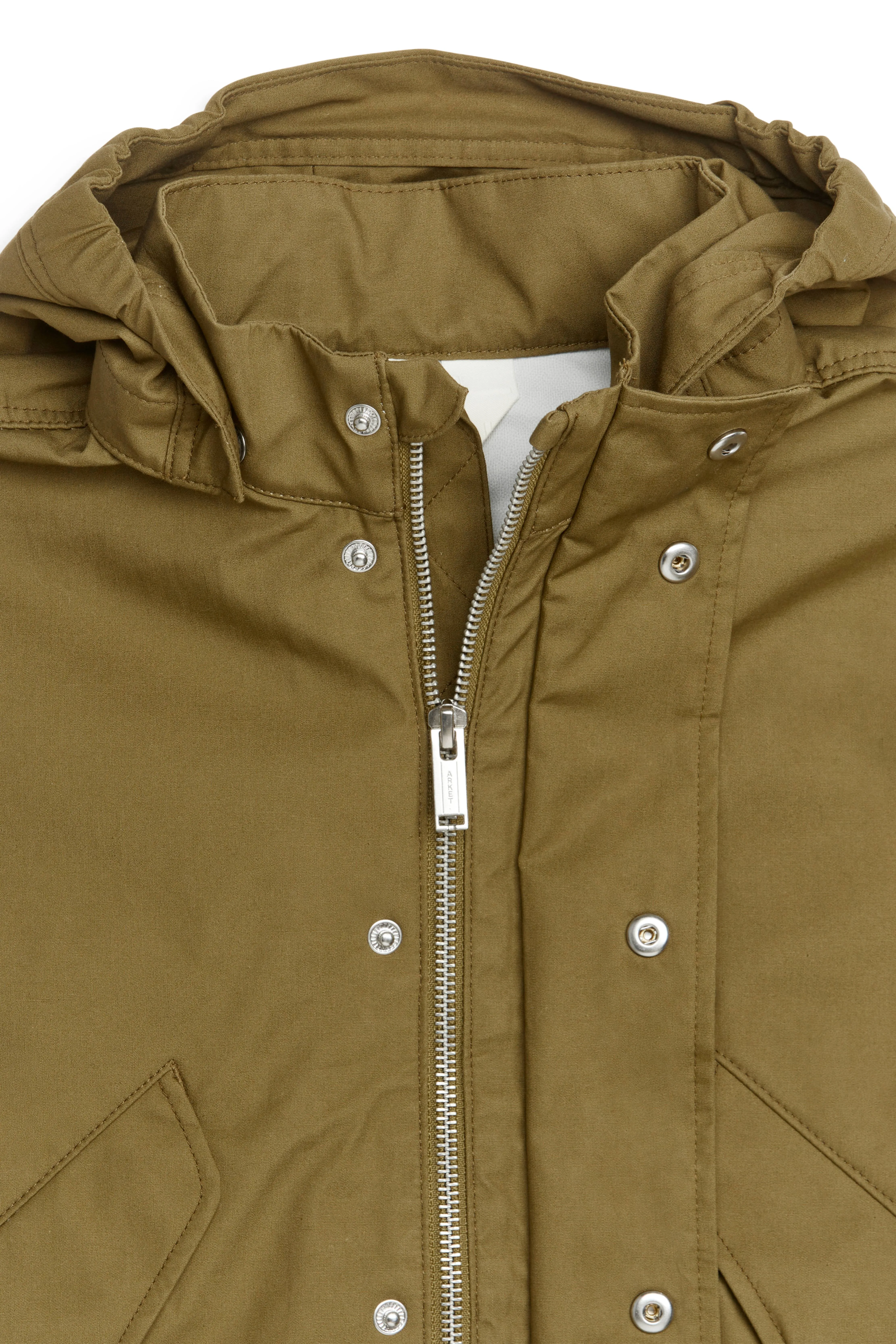 Cotton Parka - Long sleeve - Regular length - Olive Green - Kids | H&M GB