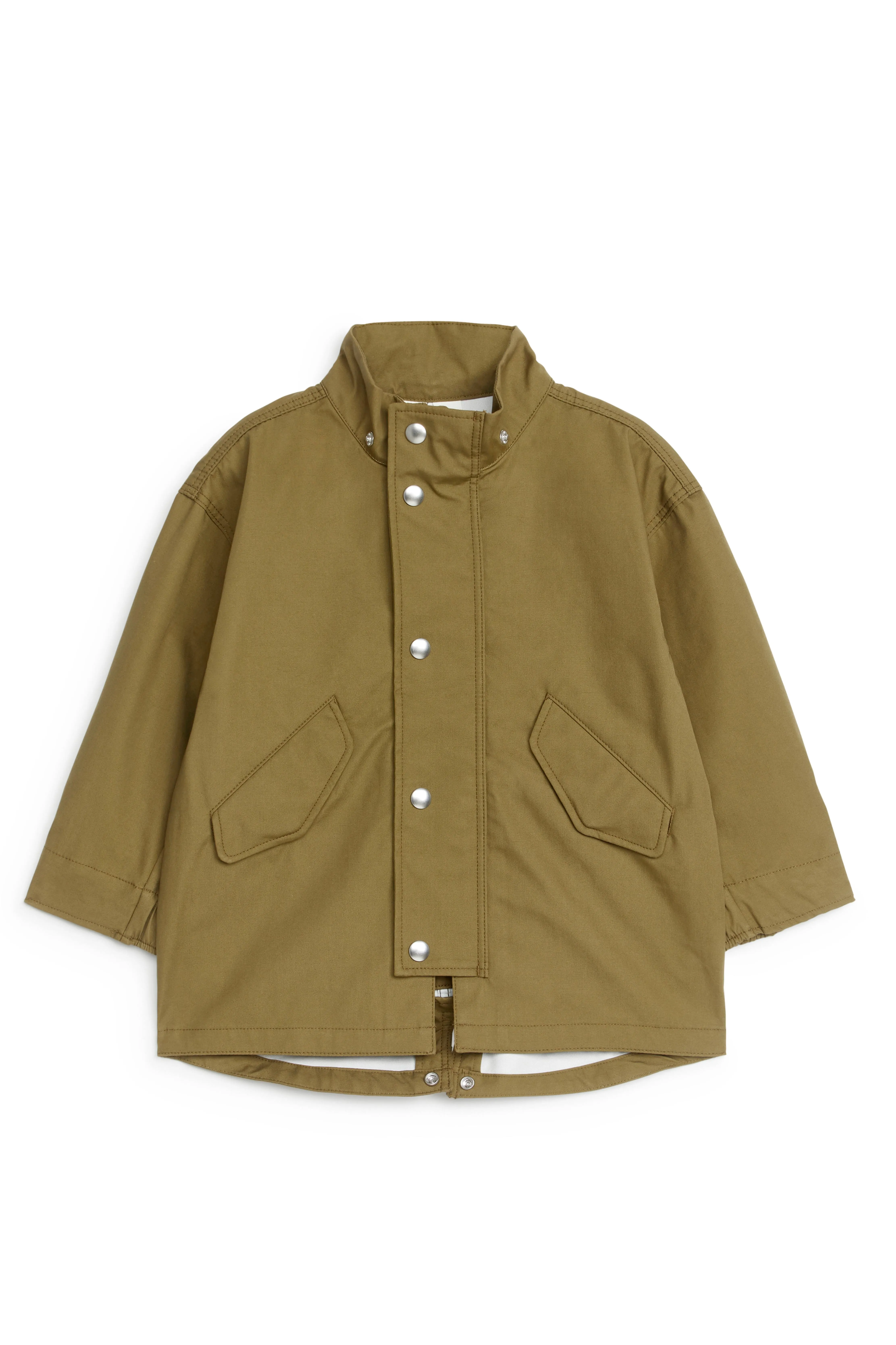 Cotton Parka - Long sleeve - Regular length - Olive Green - Kids | H&M GB