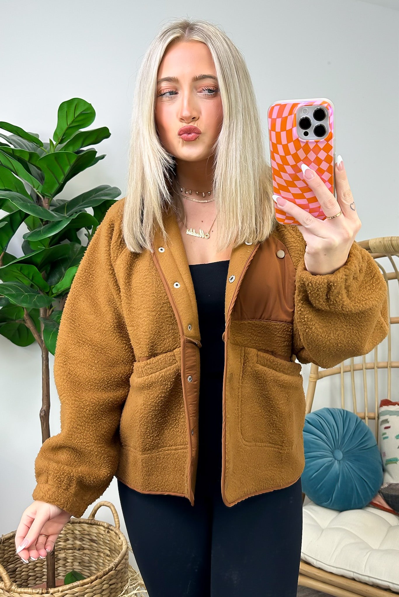 Coziest Option Fleece Snap Button Jacket - FINAL SALE