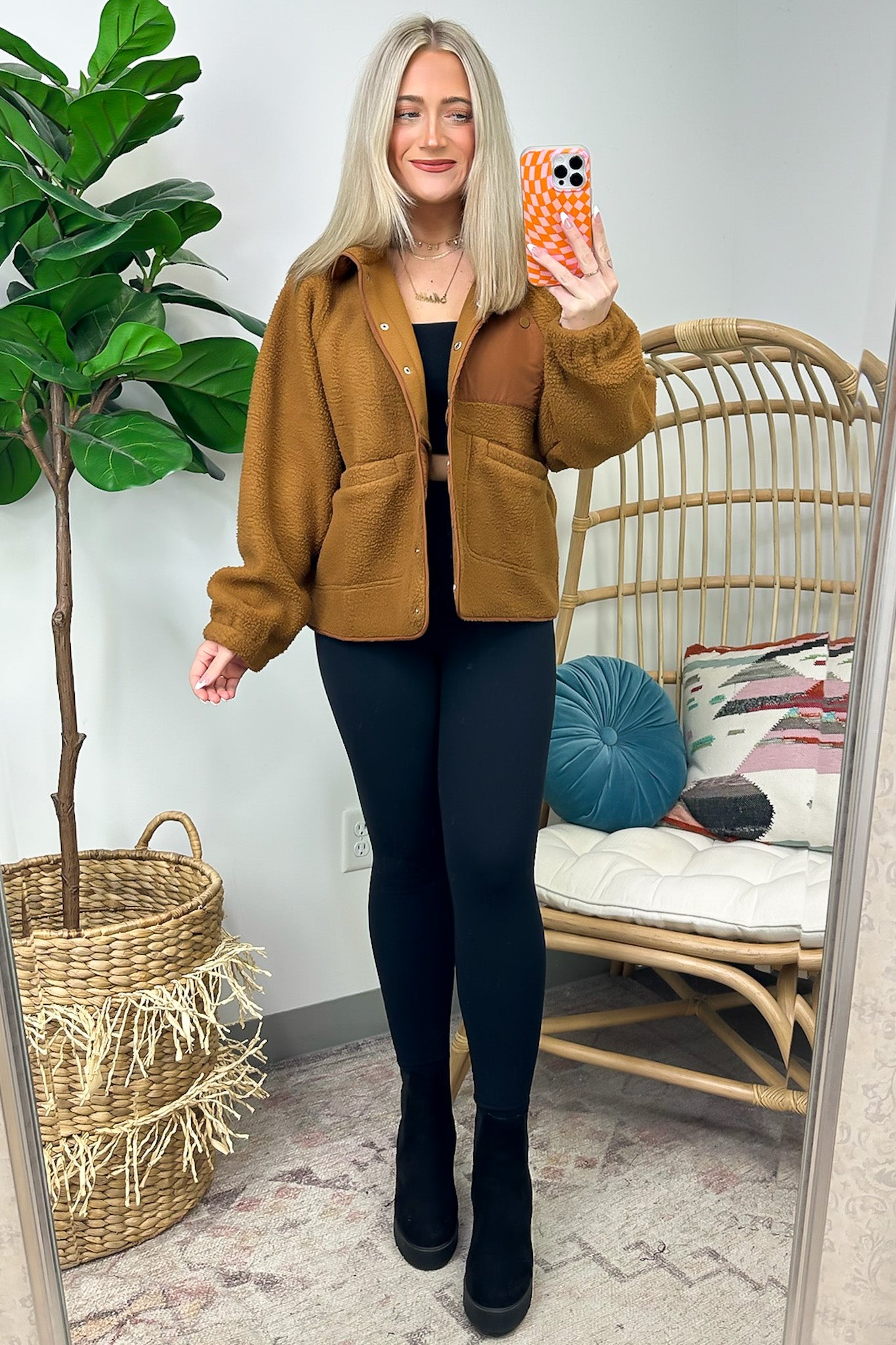 Coziest Option Fleece Snap Button Jacket - FINAL SALE