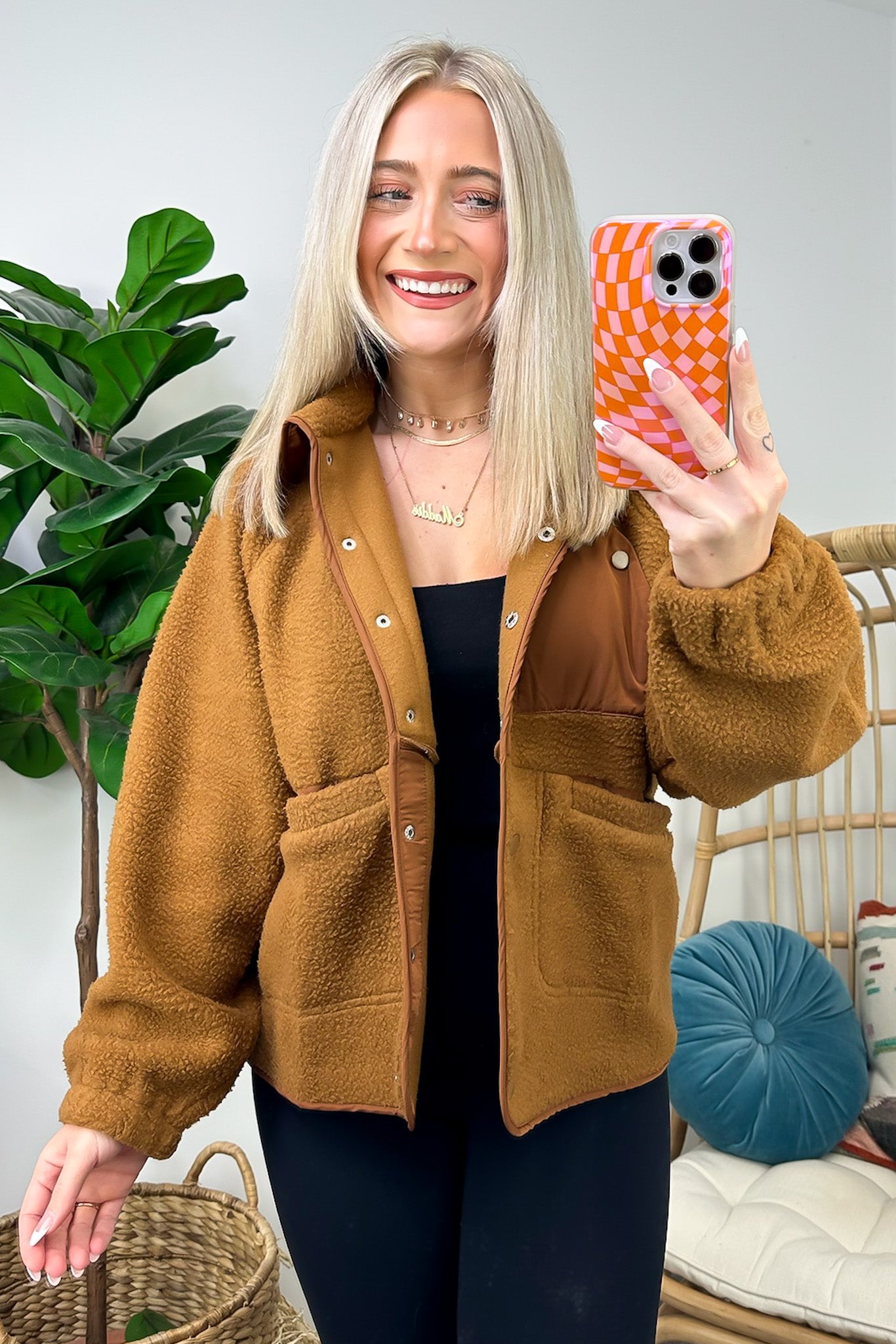 Coziest Option Fleece Snap Button Jacket - FINAL SALE