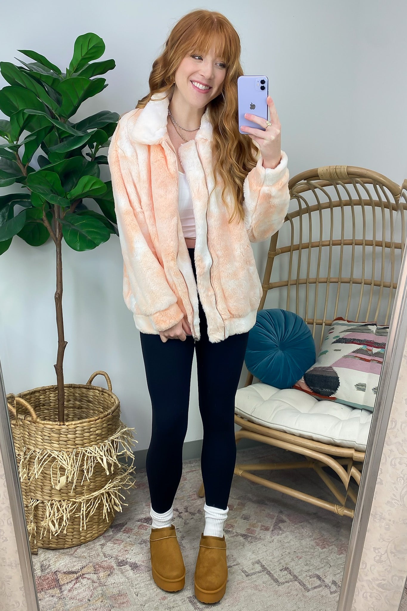 Cozy Comfort Tie Dye Sherpa Jacket