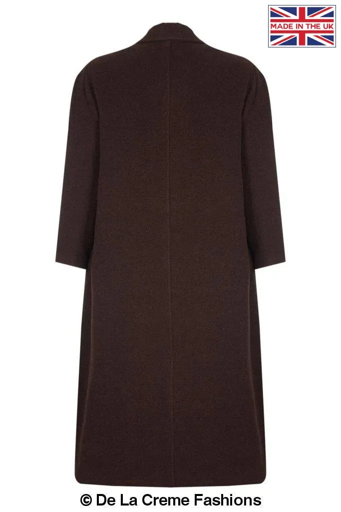 Curve Wool & Cashmere Blend Plus Size Long Coat (202)