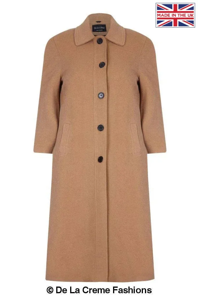 Curve Wool & Cashmere Blend Plus Size Long Coat (202)