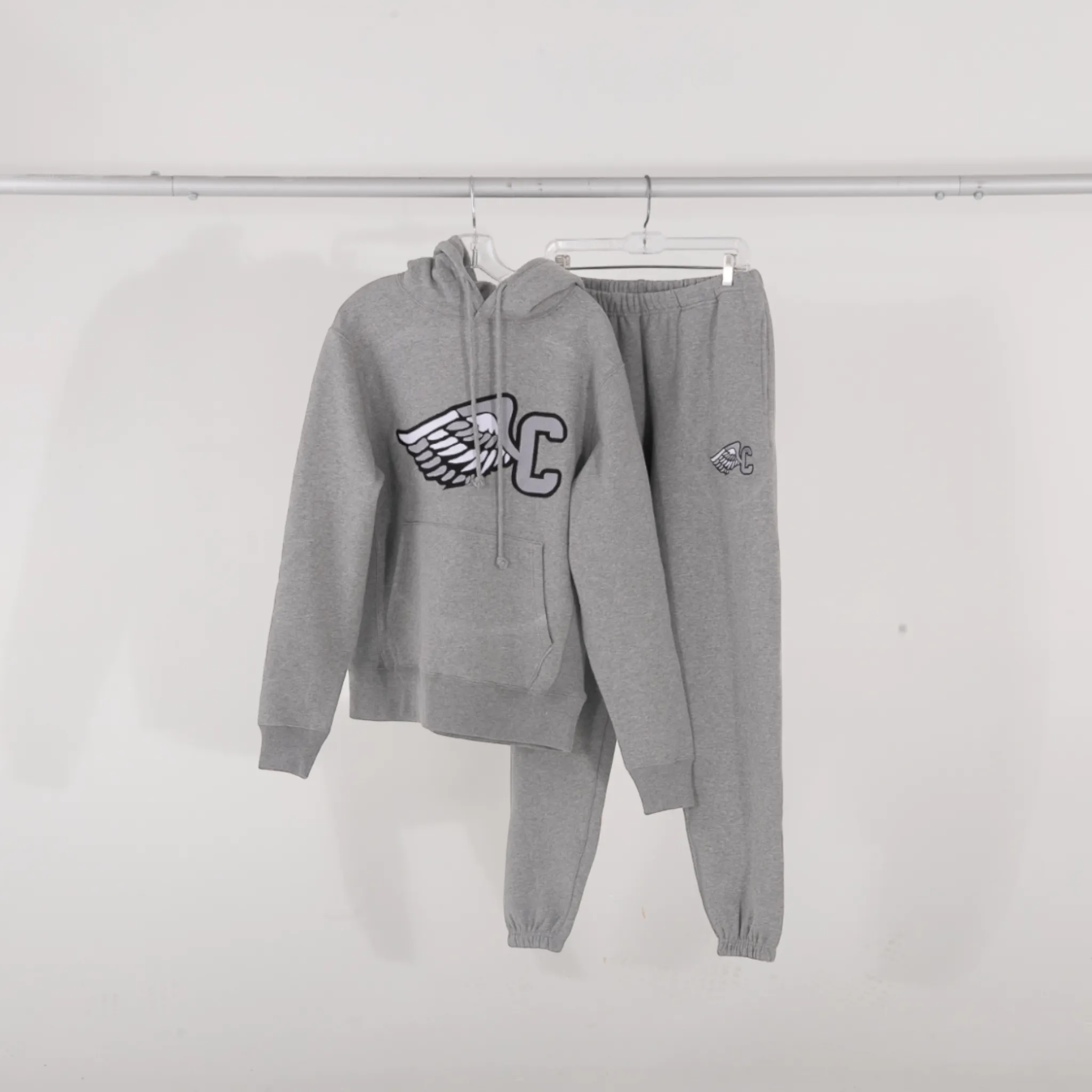 CWING HEAVY Pull Over Hooded Sweatshirt : GREY