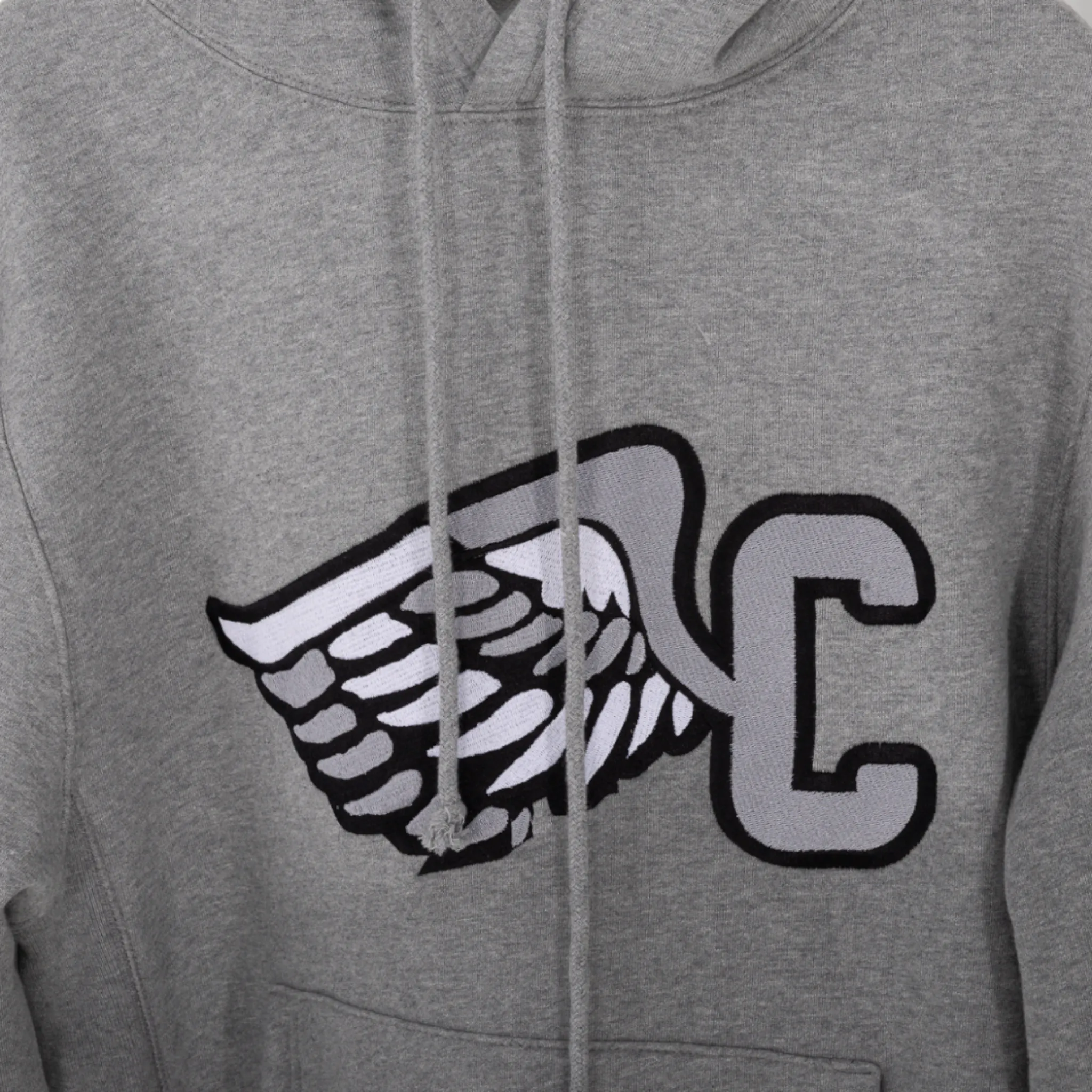 CWING HEAVY Pull Over Hooded Sweatshirt : GREY