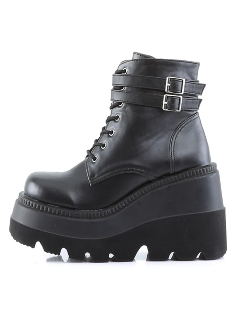 DEMONIA SHAKER 52 PLATFORM BOOTS - BLACK