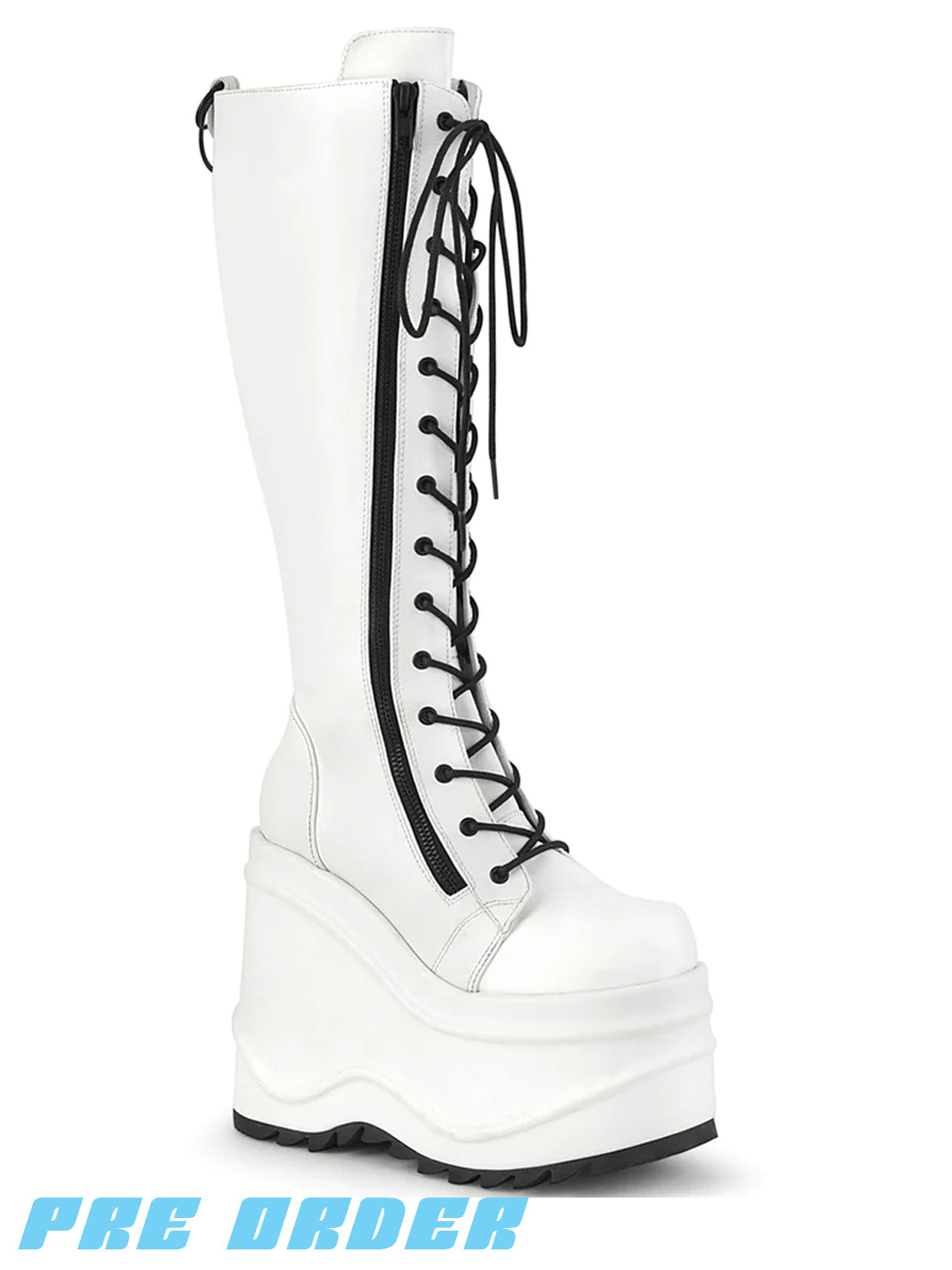 DEMONIA WAVE-200 - WHITE VEGAN LEATHER  PRE ORDER 