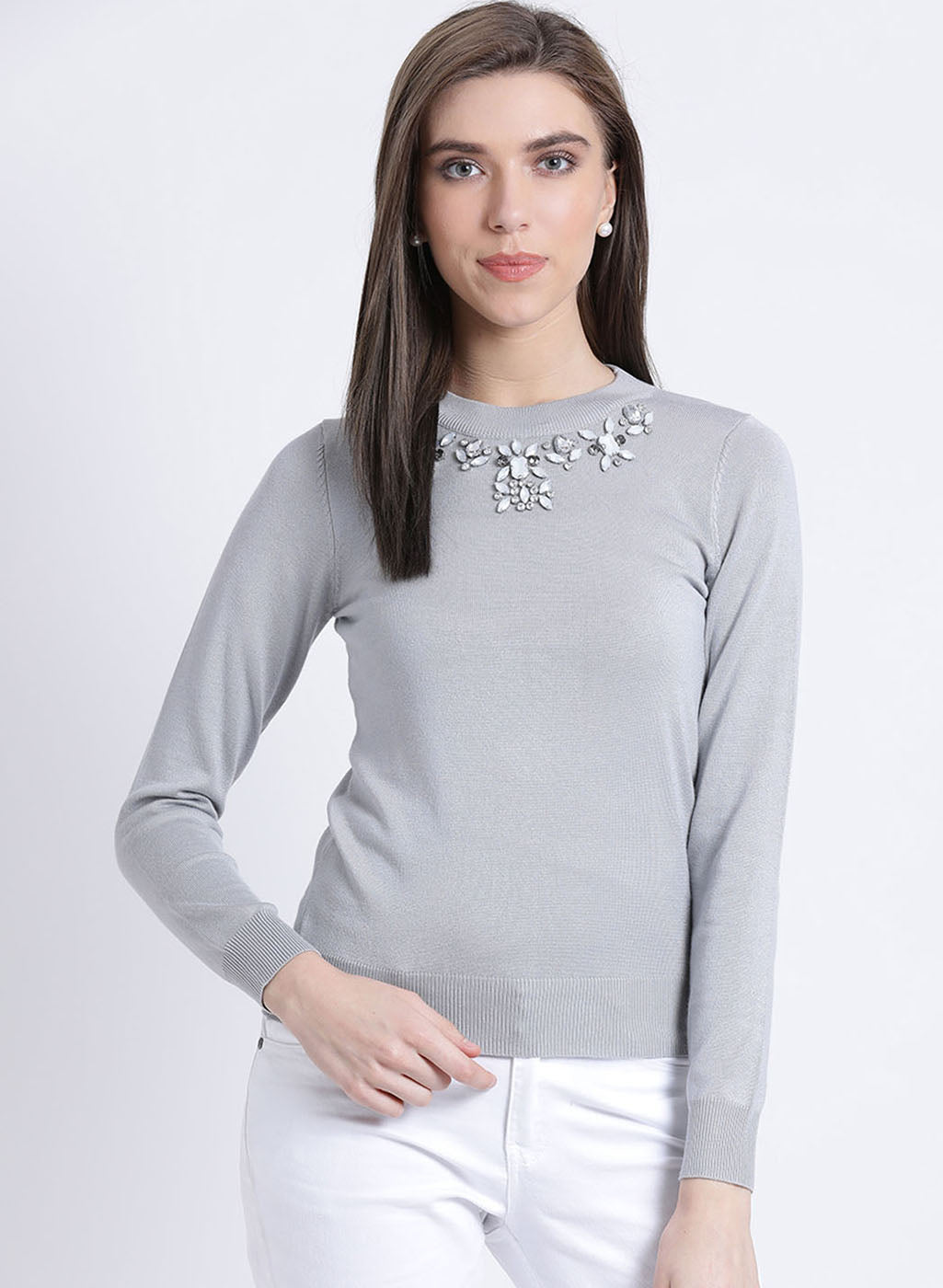 Desert Sage Embellished Sweater