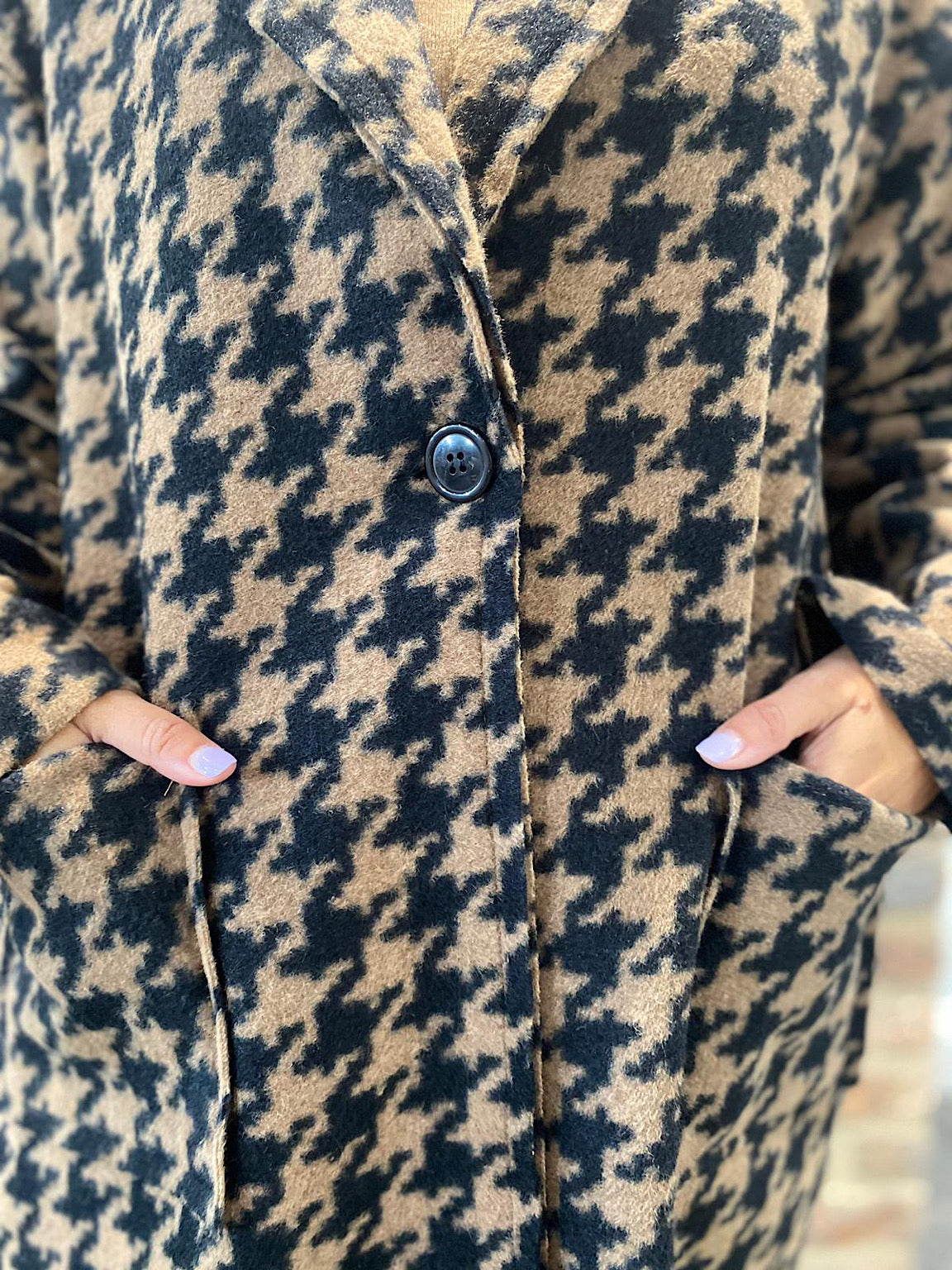 Dogtooth Double Pocket Coat Emma