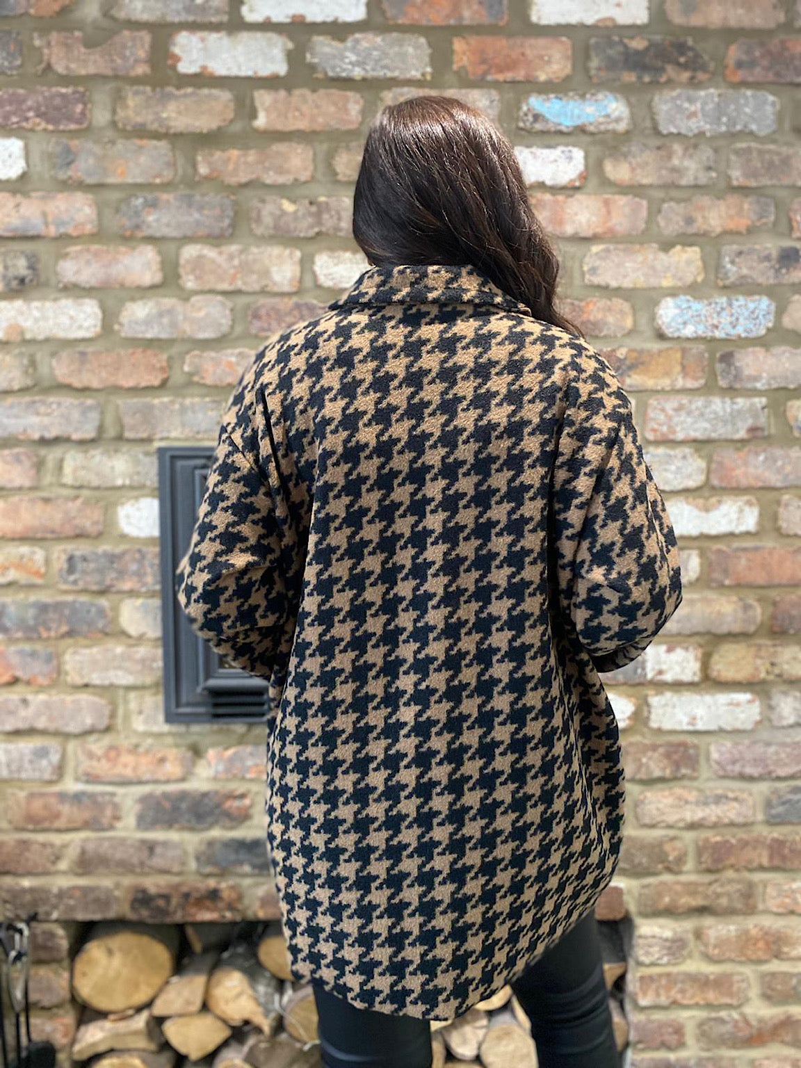 Dogtooth Double Pocket Coat Emma