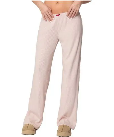 Edikted Women's Roselle Ribbed Pants