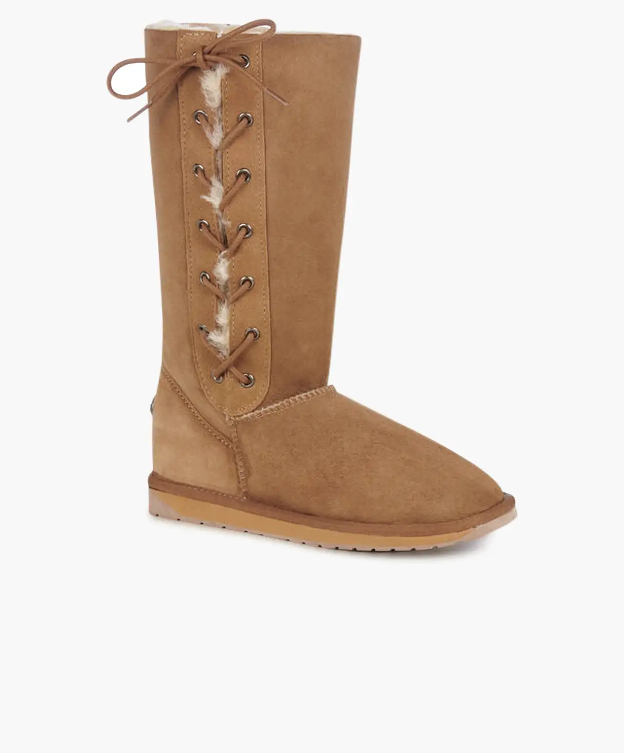 Emu Platinum Hi Lace Chestnut Sheepskin Boots