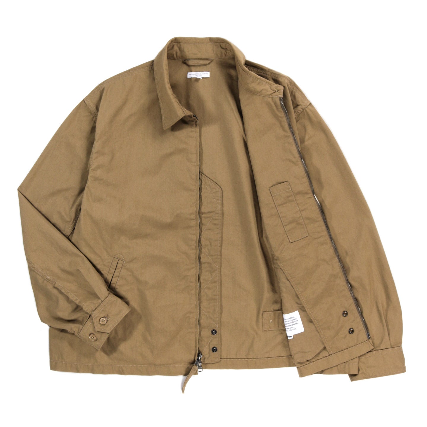 ENGINEERED GARMENTS CLAIGTON JACKET KHAKI NYCO TWILL