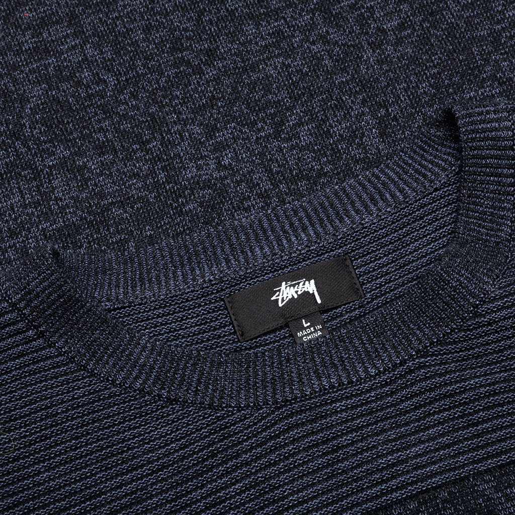 Engineered Panel Sweater - Navy