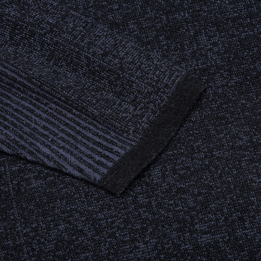 Engineered Panel Sweater - Navy