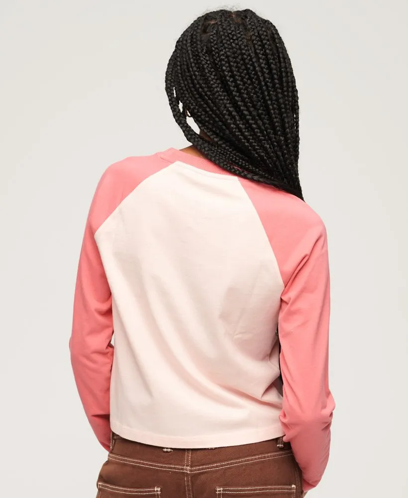 Essential Logo Baseball Top | Strawb Cream Pink/Camping Pink