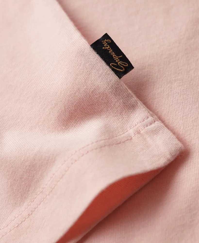 Essential Logo Baseball Top | Strawb Cream Pink/Camping Pink