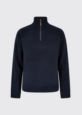 Feeney Zip Neck Sweater - Navy