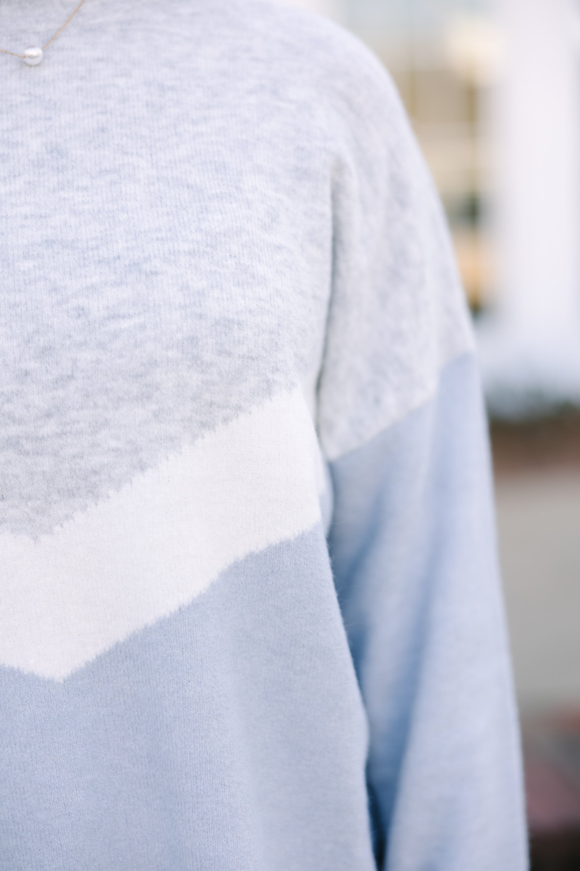 Finally Found You Gray & Blue Colorblock Sweater