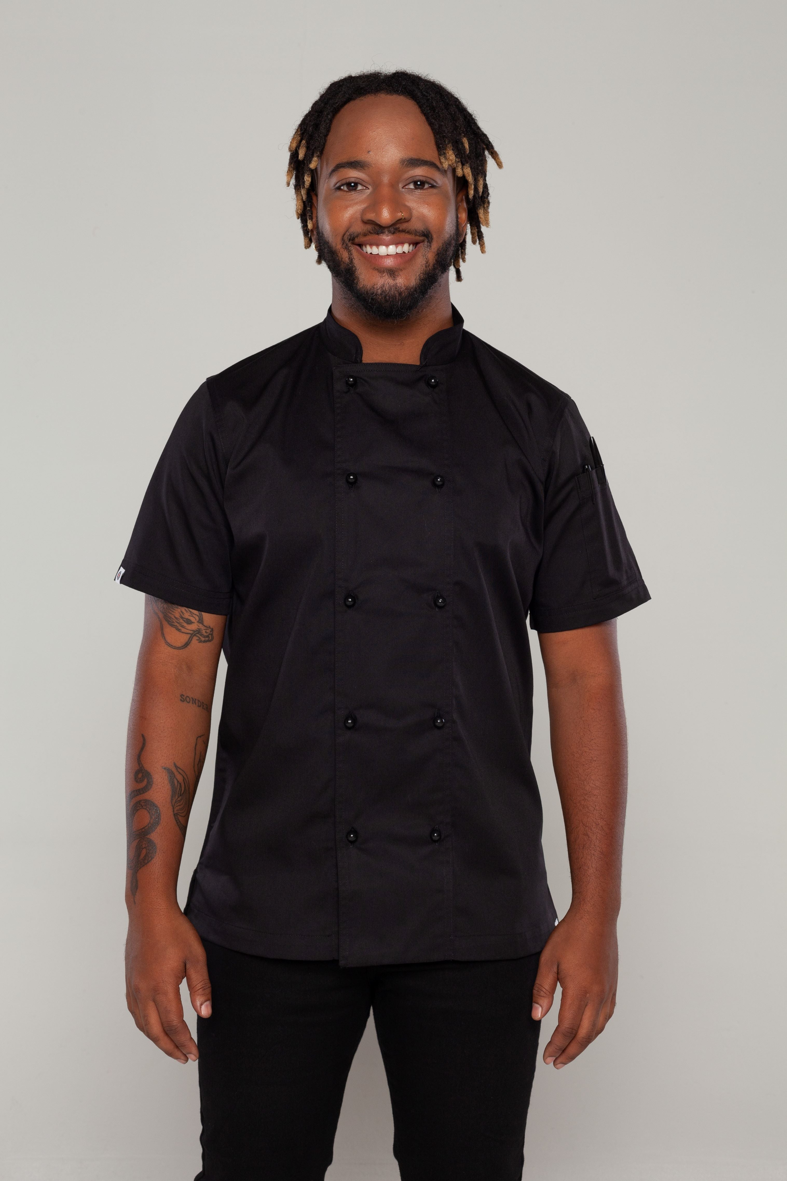 Generic Black Chef Jacket Short sleeves