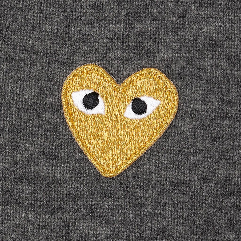 Gold Heart Sweater - Grey