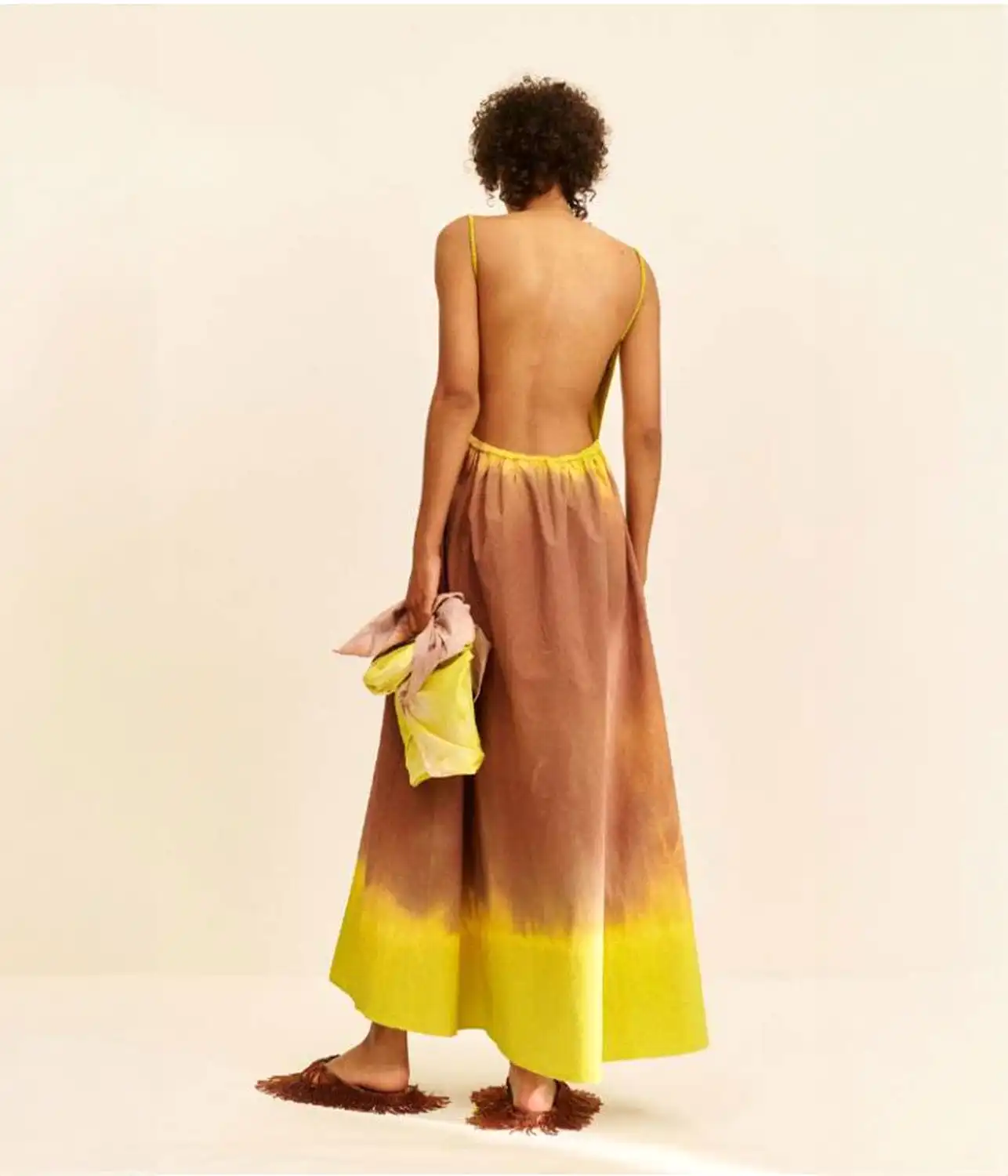 GOLDEN HOUR PINAFORE MAXI DRESS